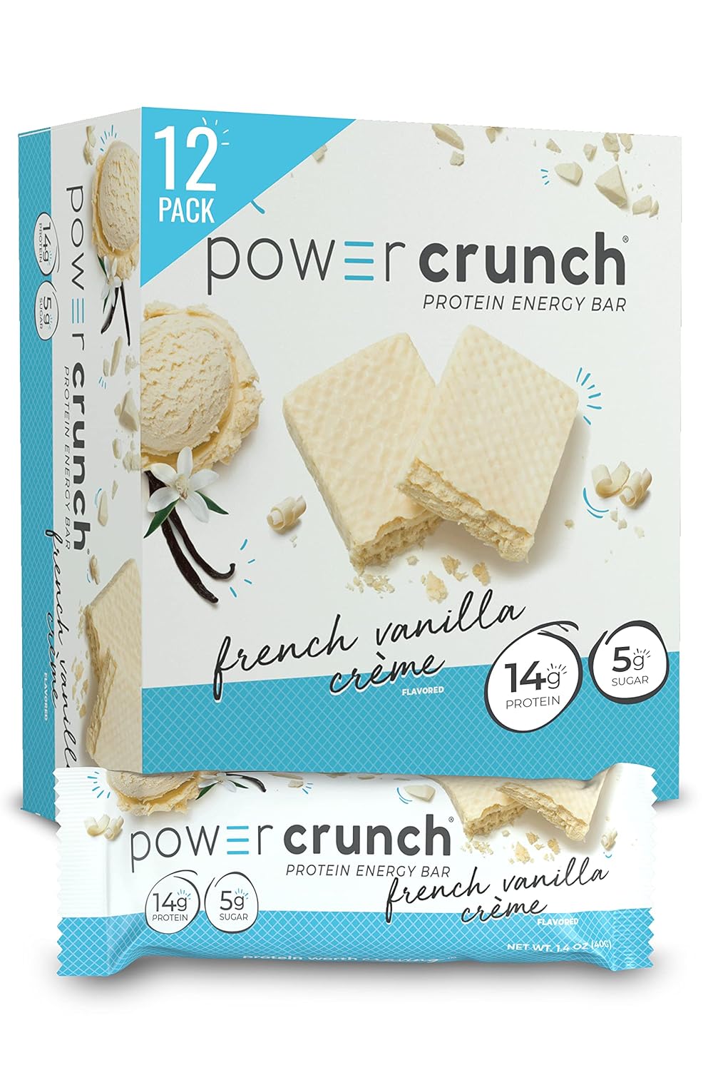 Power Crunch Protein Energy Bar  French Vanilla 1.4 oz / 12-Count GBBCCW1412